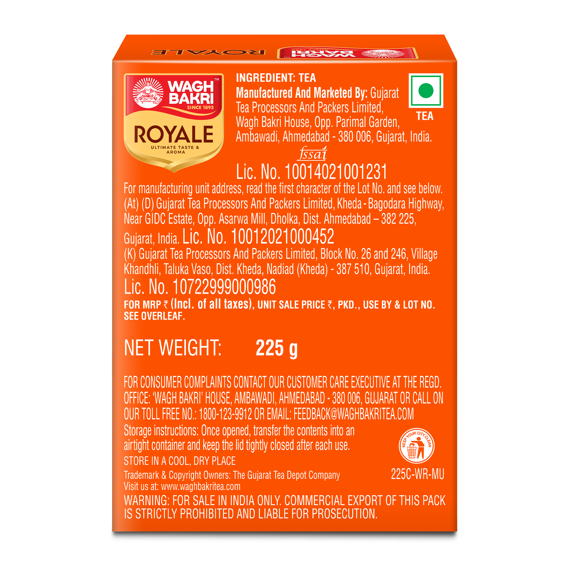Wagh Bakri Royale Tea