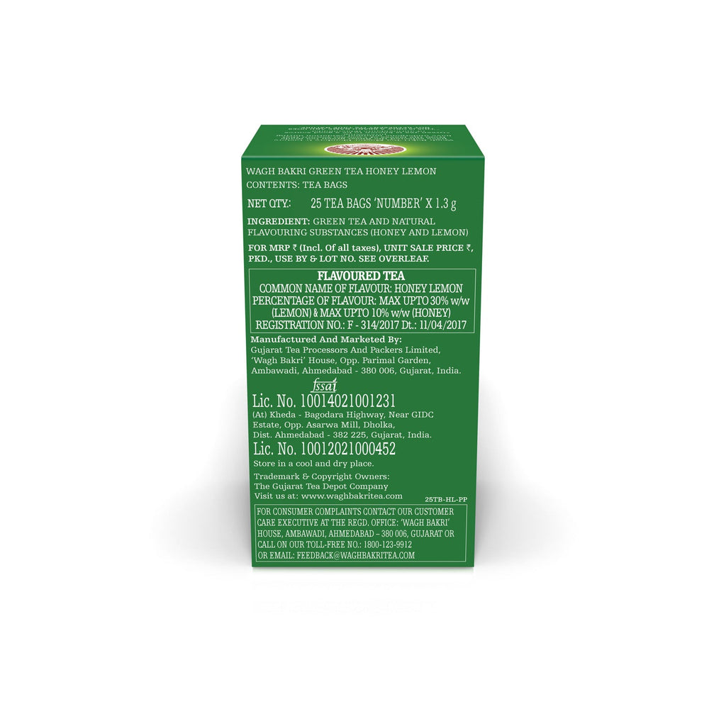 Wagh Bakri Honey Lemon Green Tea Bags | Best Green Tea | Now @ 50% OFF