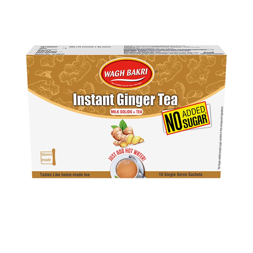 Wagh Bakri Instant Tea Premix Ginger - No Added Sugar