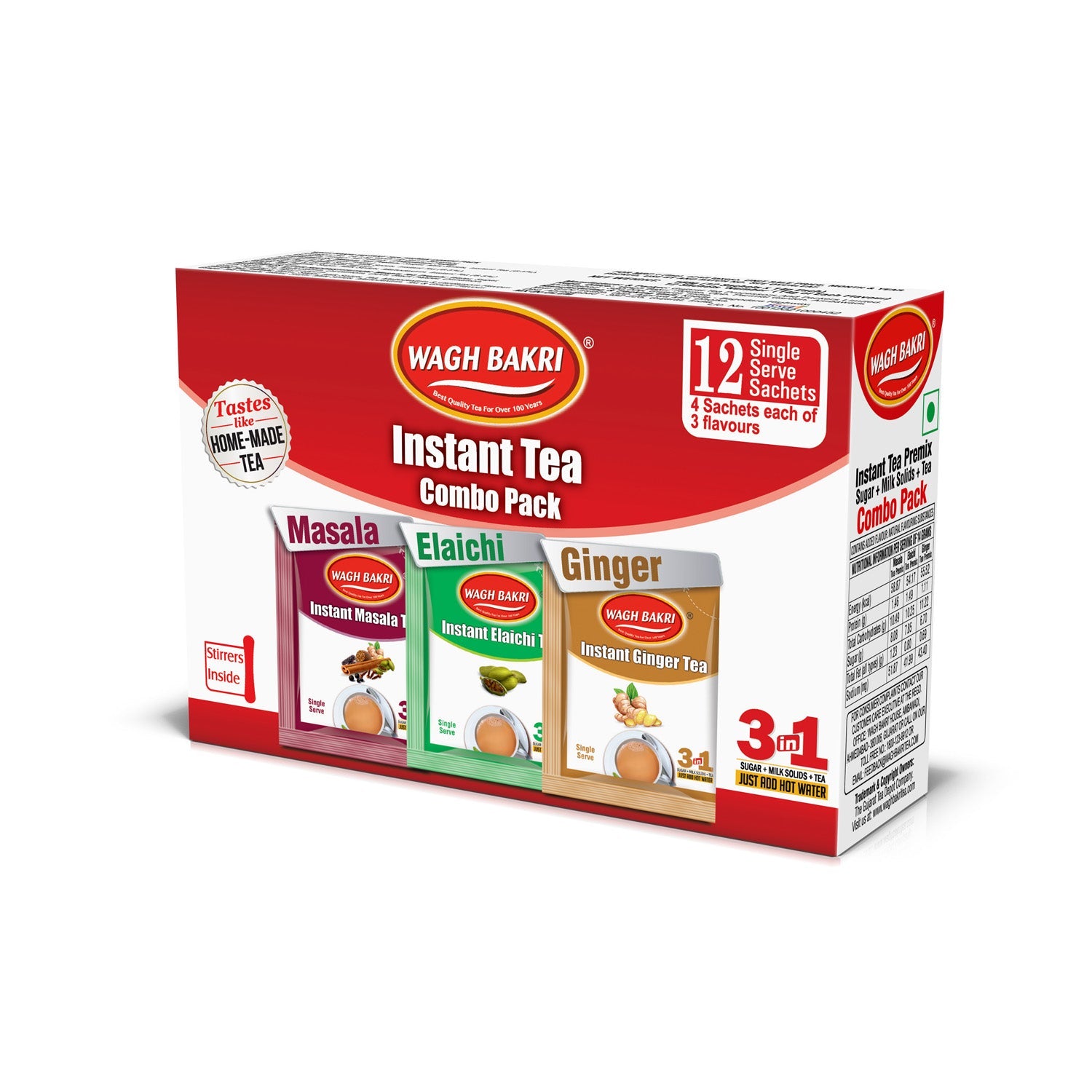 Wagh Bakri Instant Tea Premix Combo Pack
