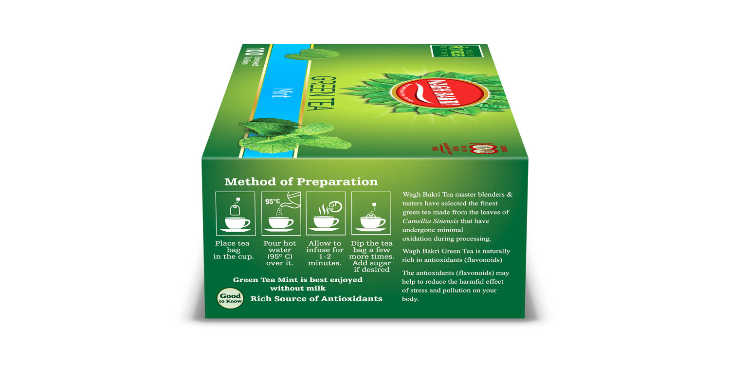 Wagh Bakri Mint Green Tea Bags