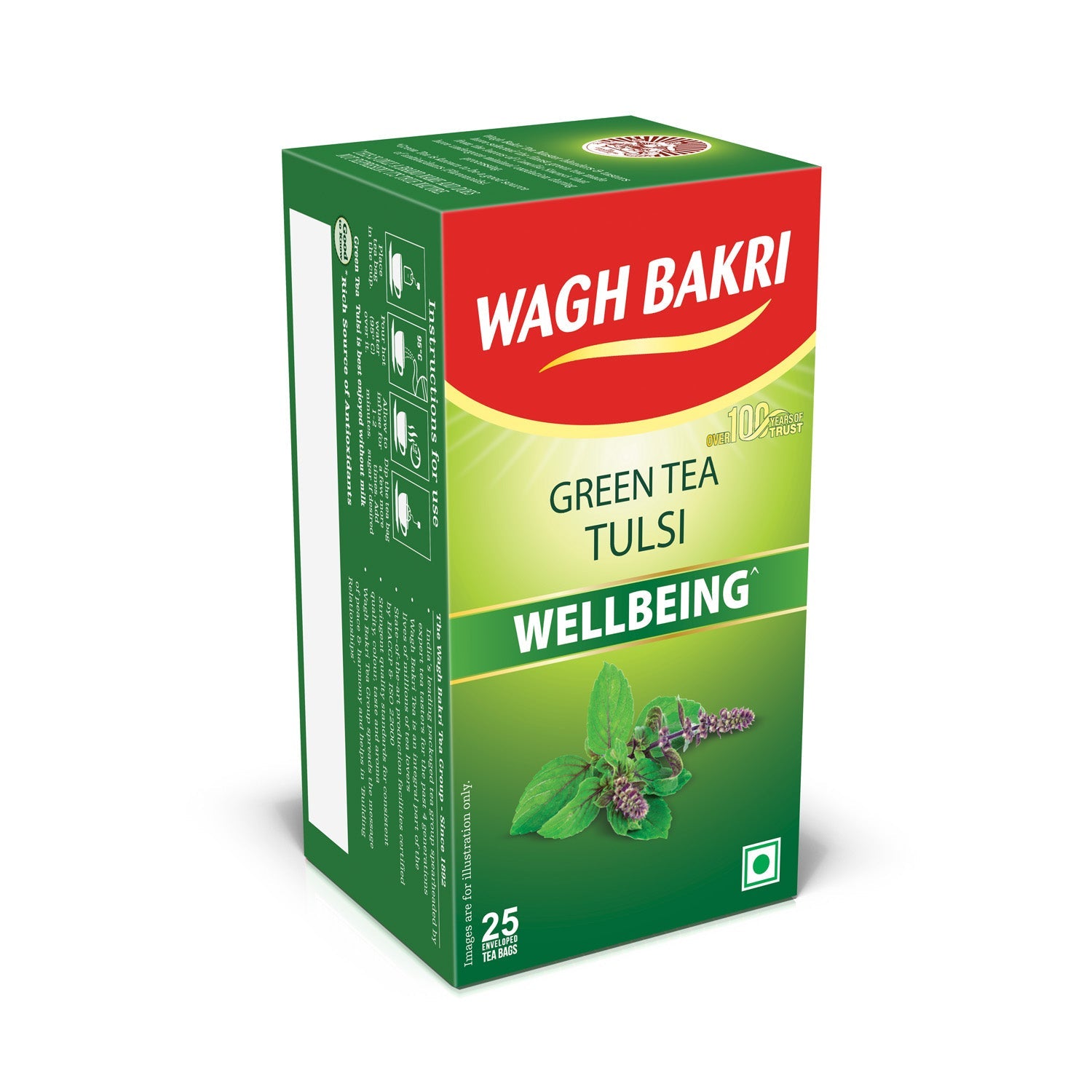 Wagh Bakri Tulsi Green Tea Bags