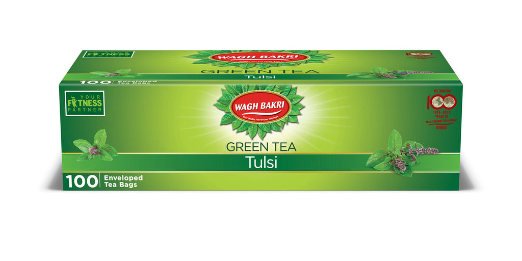 Wagh Bakri Tulsi Green Tea Bags